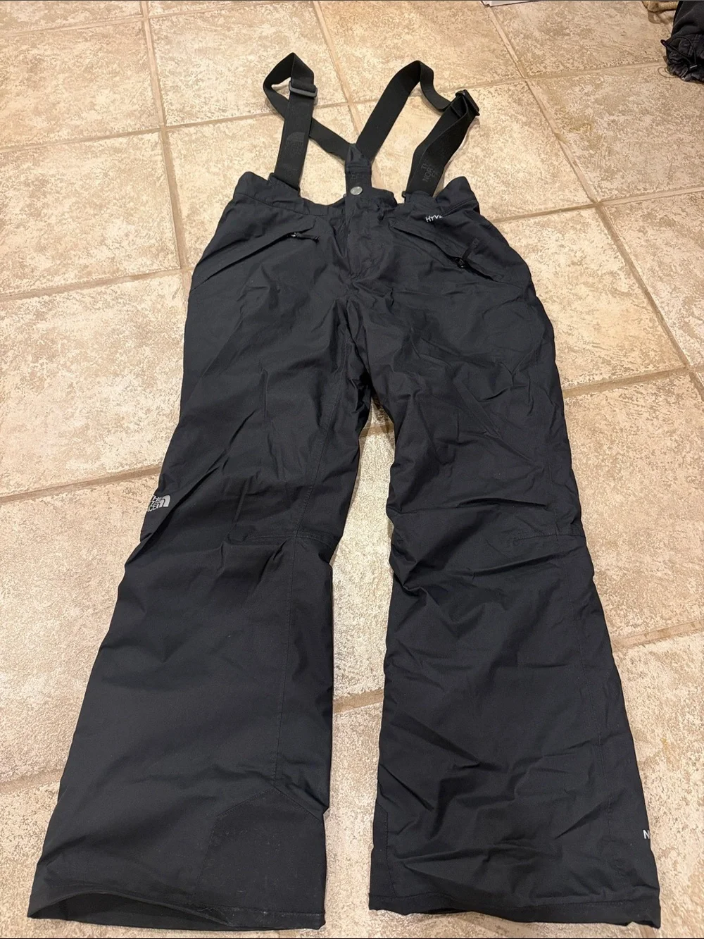 The North Face Black Kids' Snow Bib Pants with Adjustable Suspenders